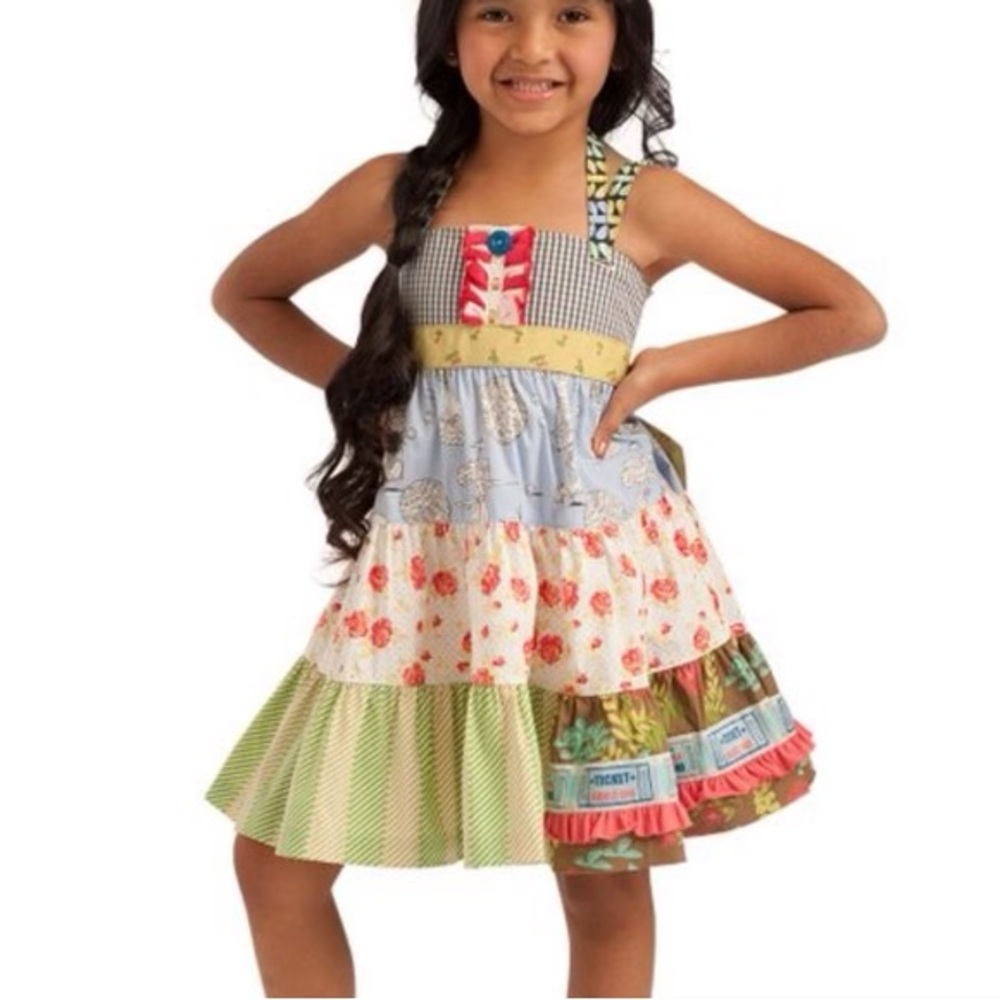 Matilda Jane NWT Girls Size 4 Multi Color/Fabric Raffle Ticket Ellie Dress